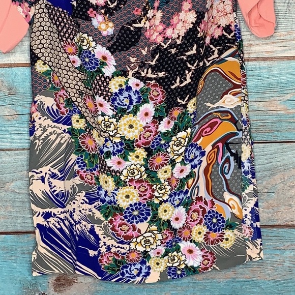 Anthropologie Maeve Kai Kimono Tunic Dress X Small Floral - Picture 8 of 8